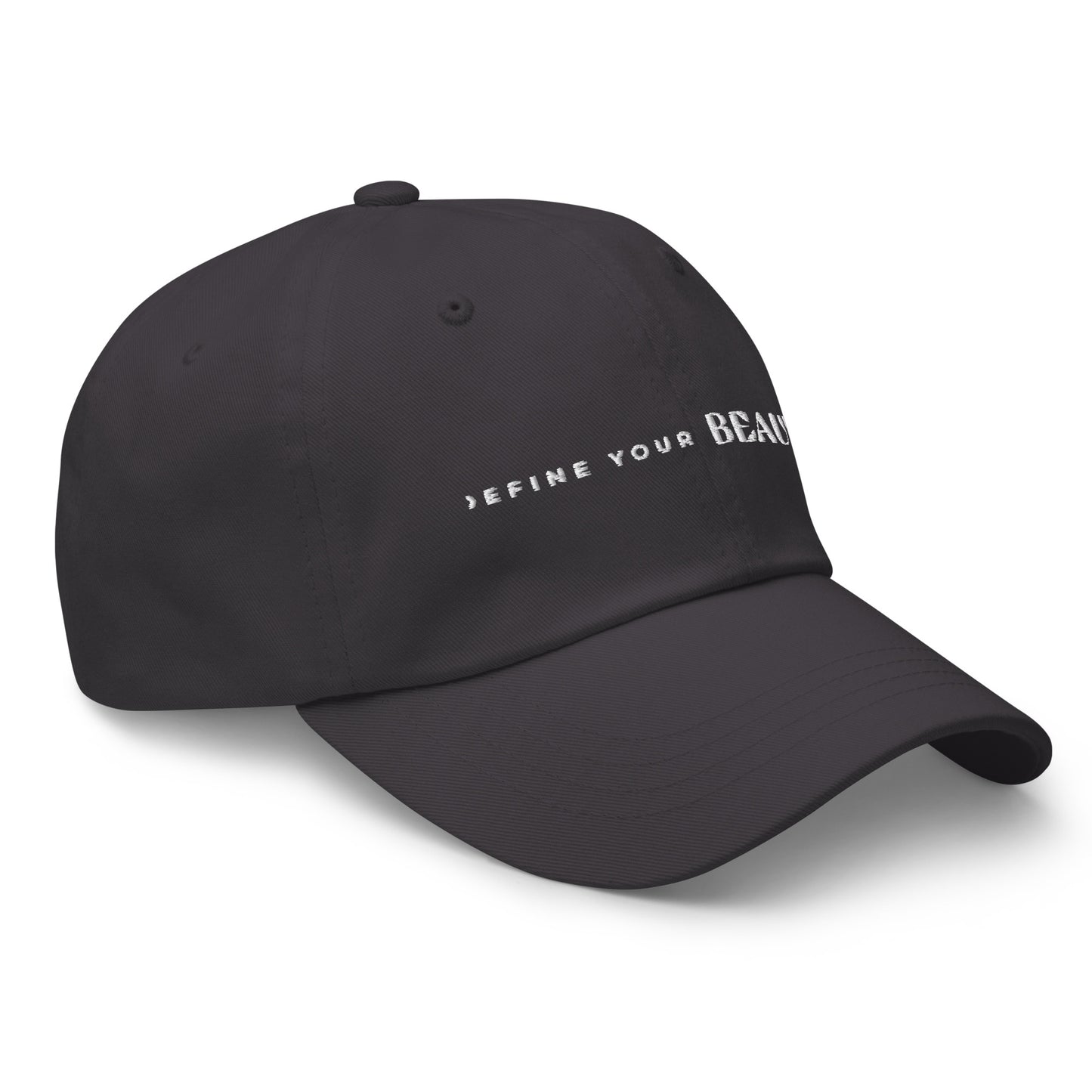 Define Your Beauty White Text Dad Hat