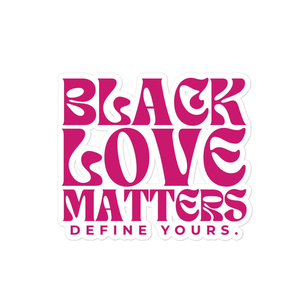 Black Love Matters Pink Sticker