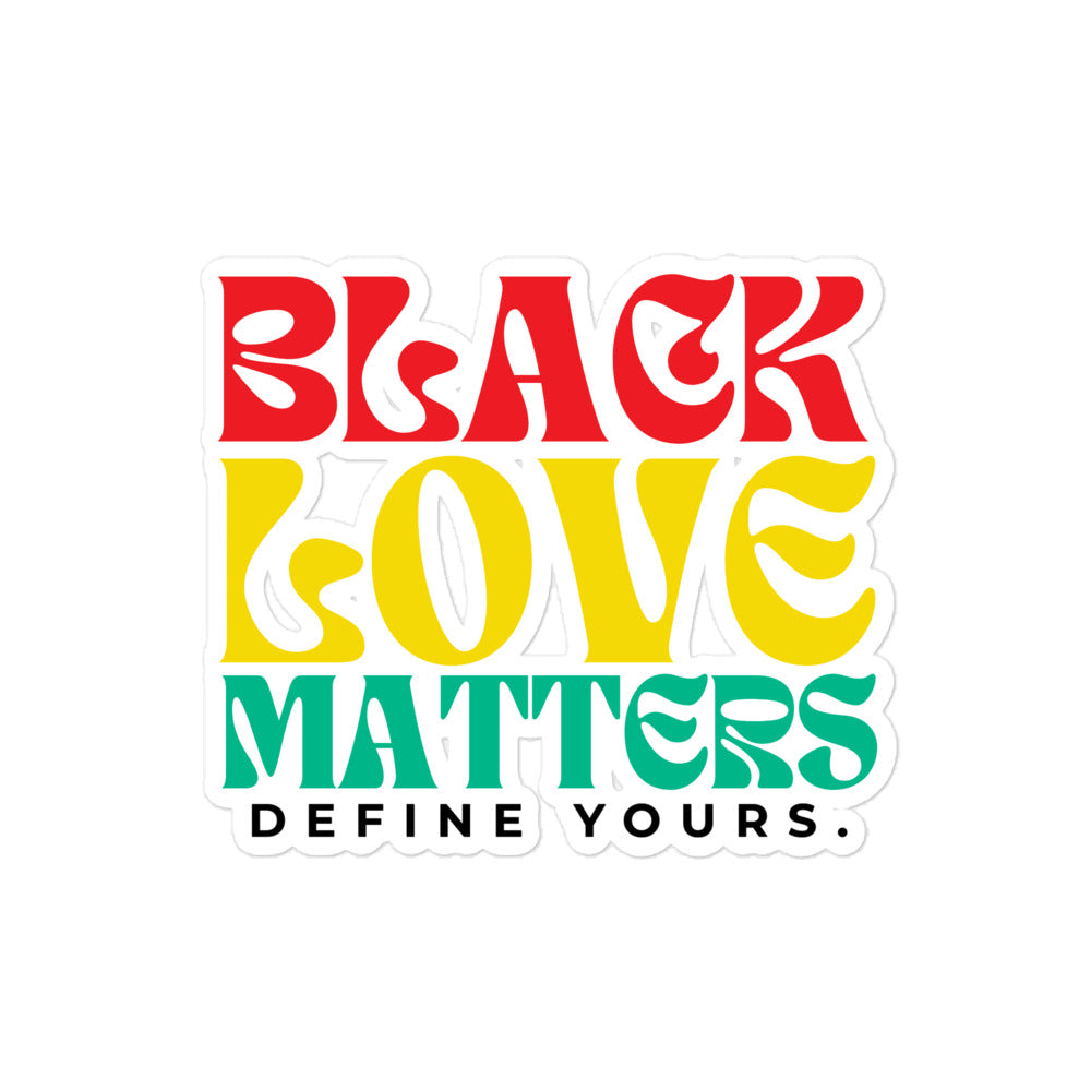 Black Love Matters Afro Sticker