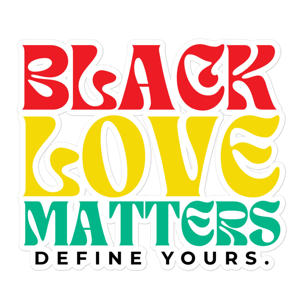 Black Love Matters Afro Sticker