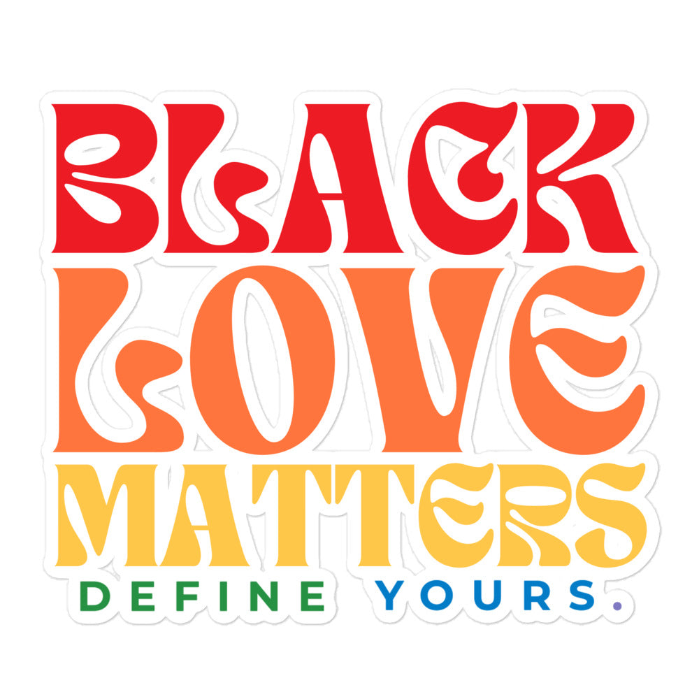 Black Love Matters Pride Stickers