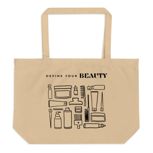 Define Your Beauty Canvas Large Tote Bag