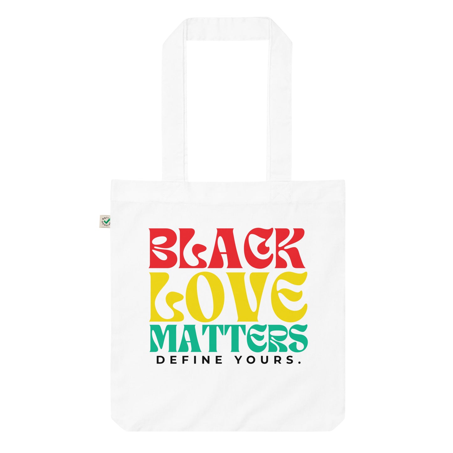 Black Love Matters Afro Text Tote Bag