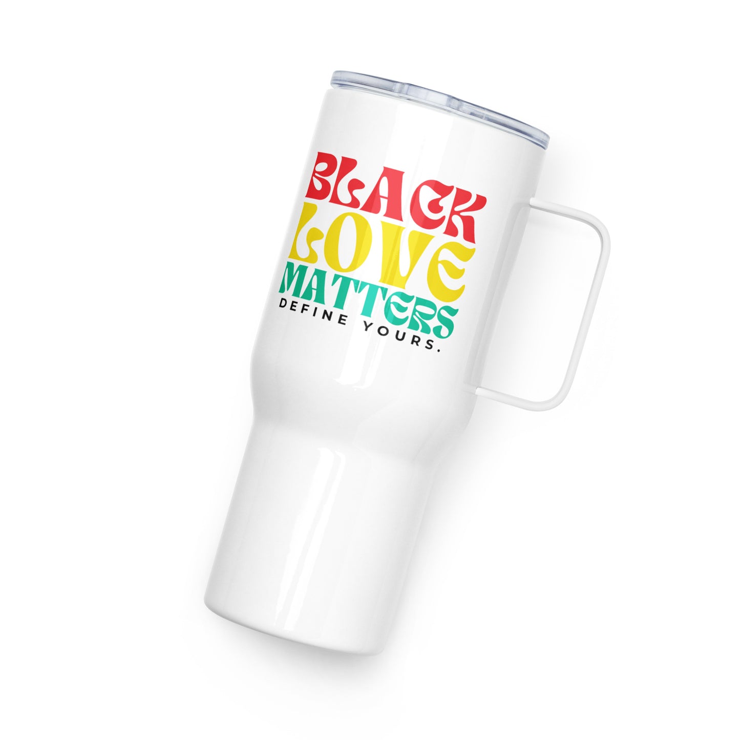 Black Love Matters Afro Text 25oz Travel Tumbler