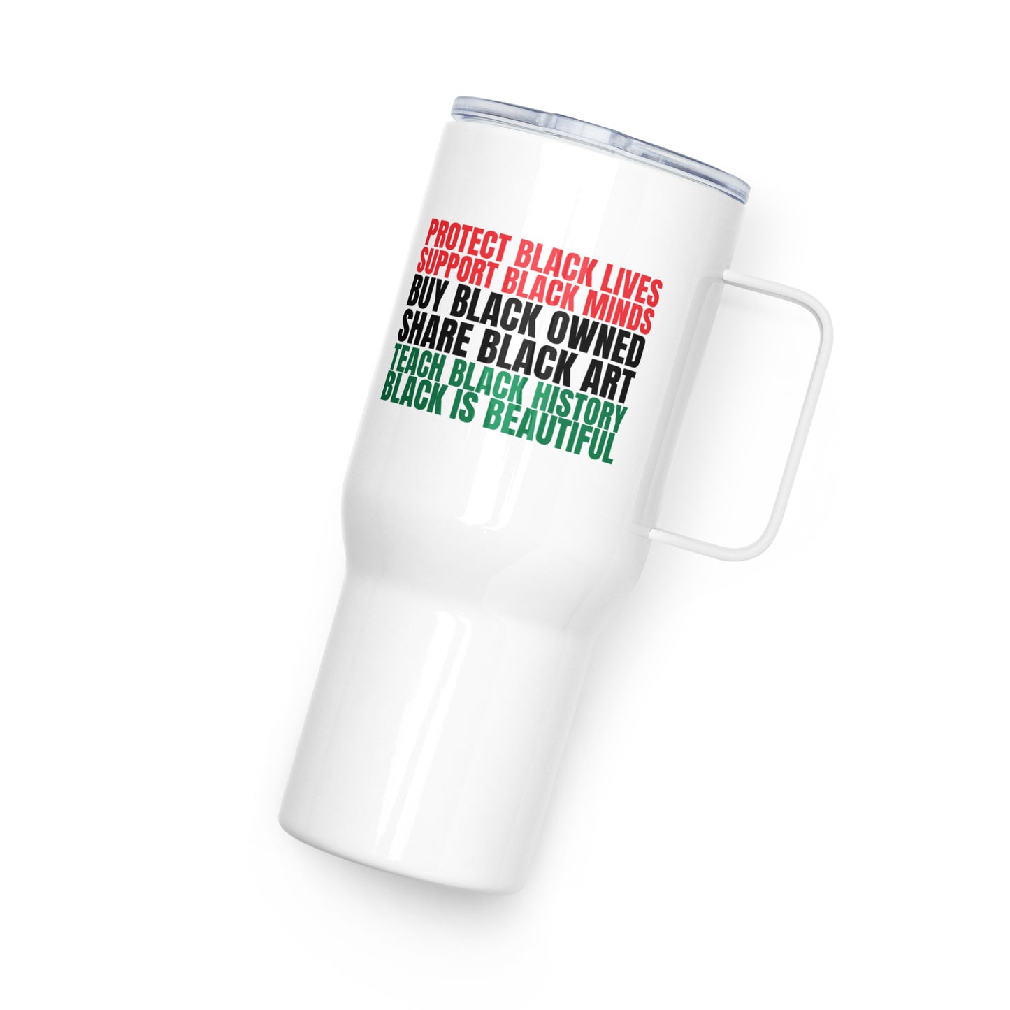 Pan African Text 25oz Travel Tumbler