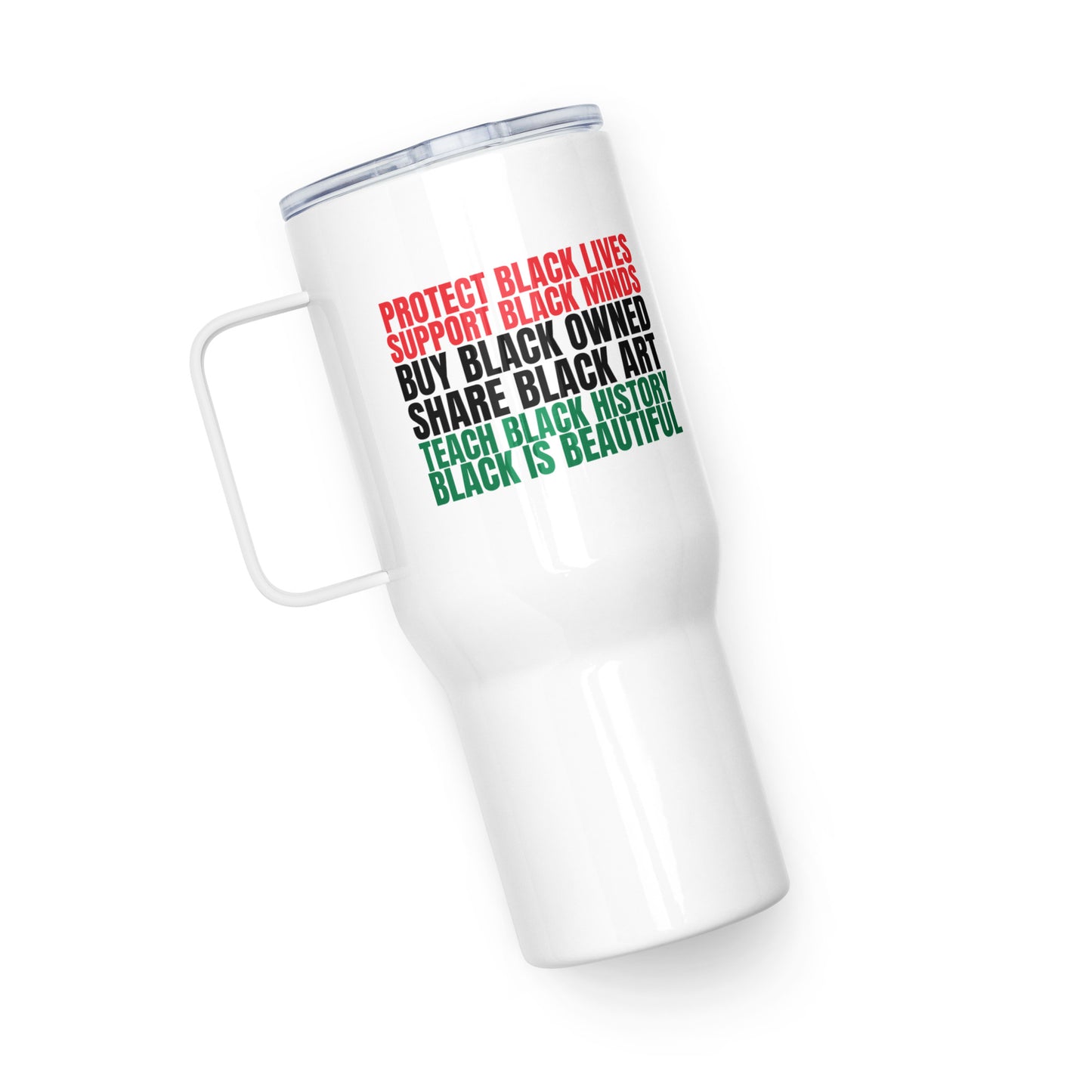 Pan African Text 25oz Travel Tumbler