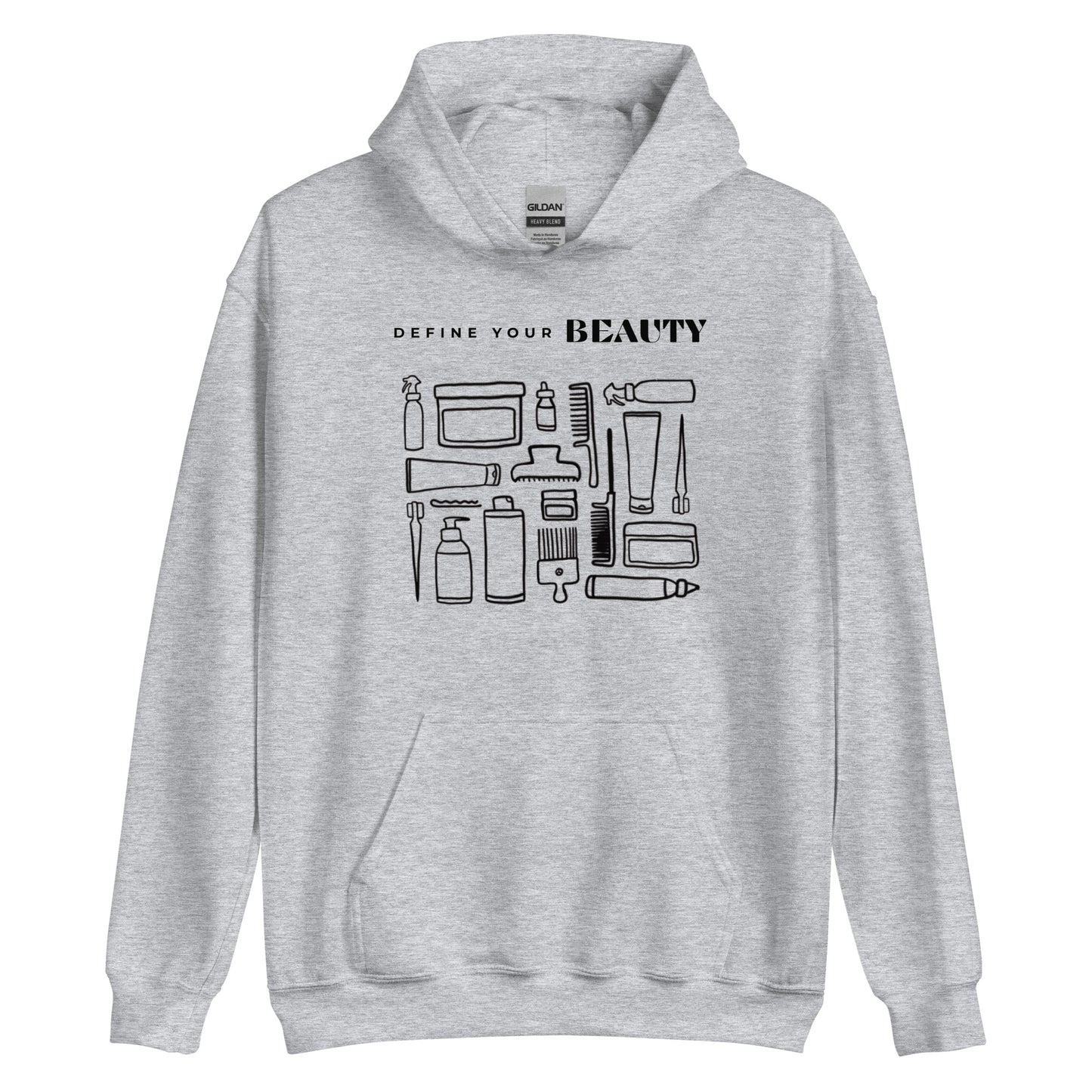 Define Your Beauty Black Text Unisex Hoodie