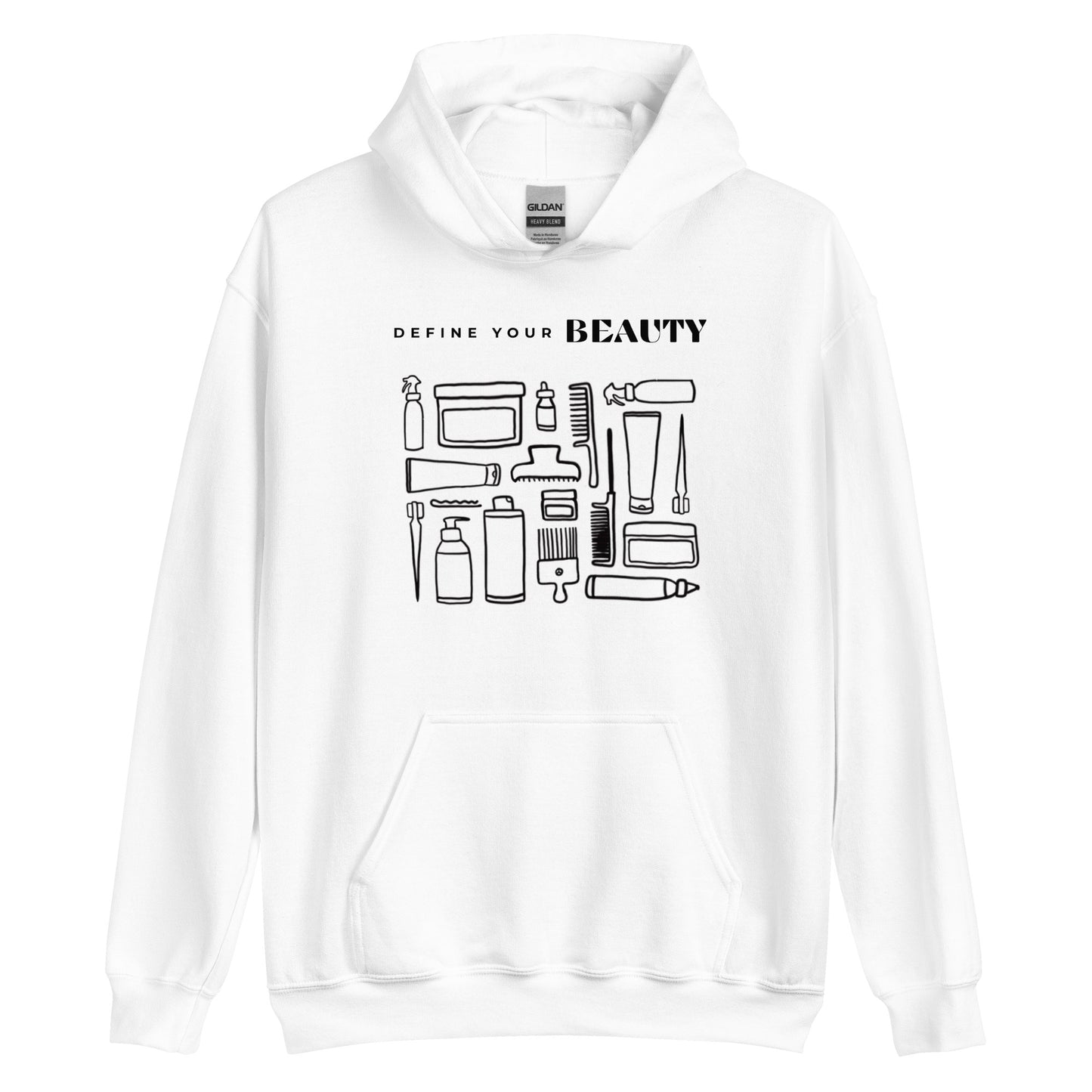 Define Your Beauty Black Text Unisex Hoodie