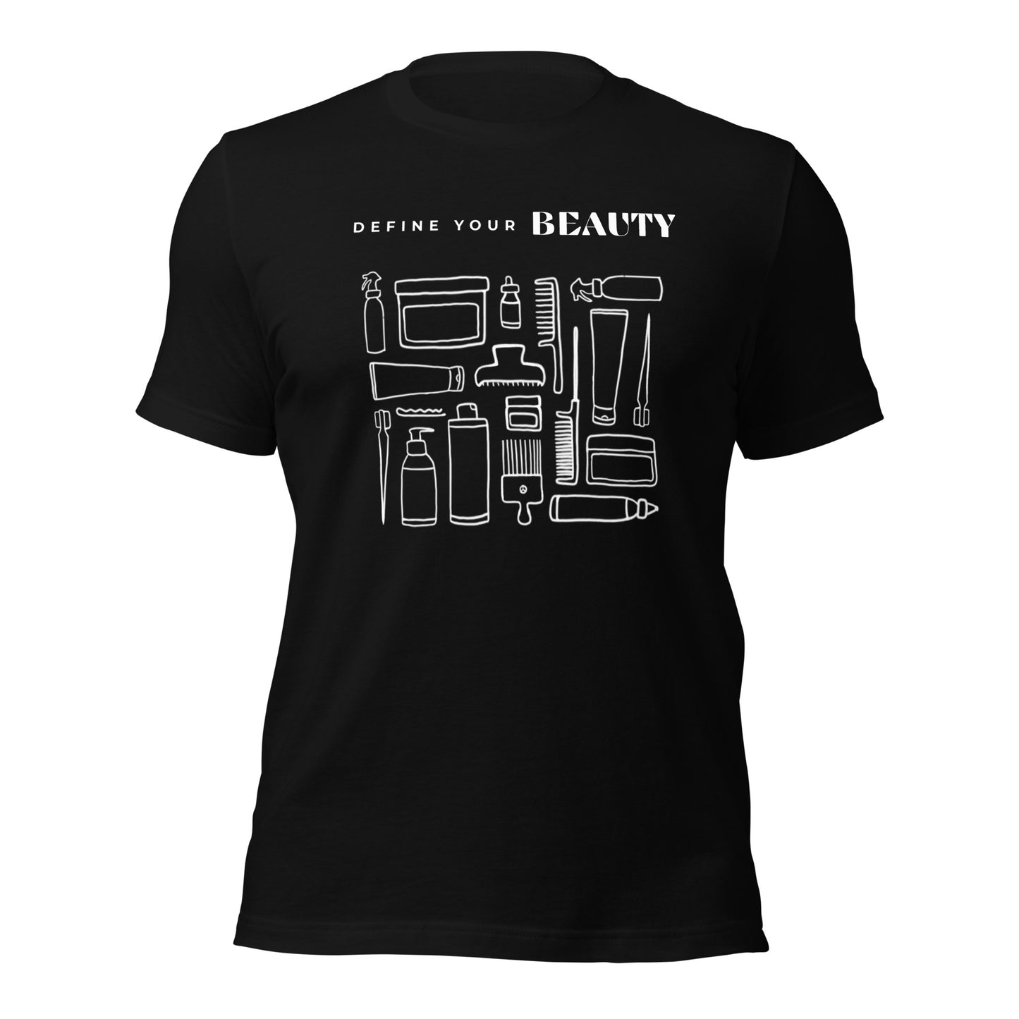 Define Your Beauty White Text Unisex T-Shirt