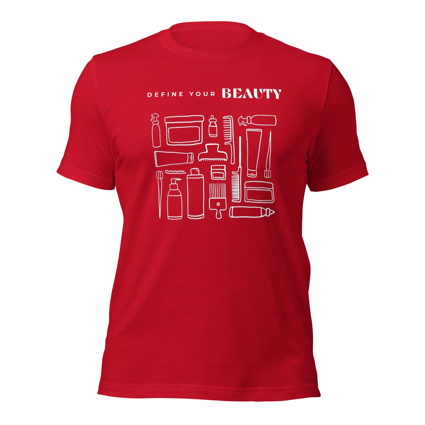 Define Your Beauty White Text Unisex T-Shirt