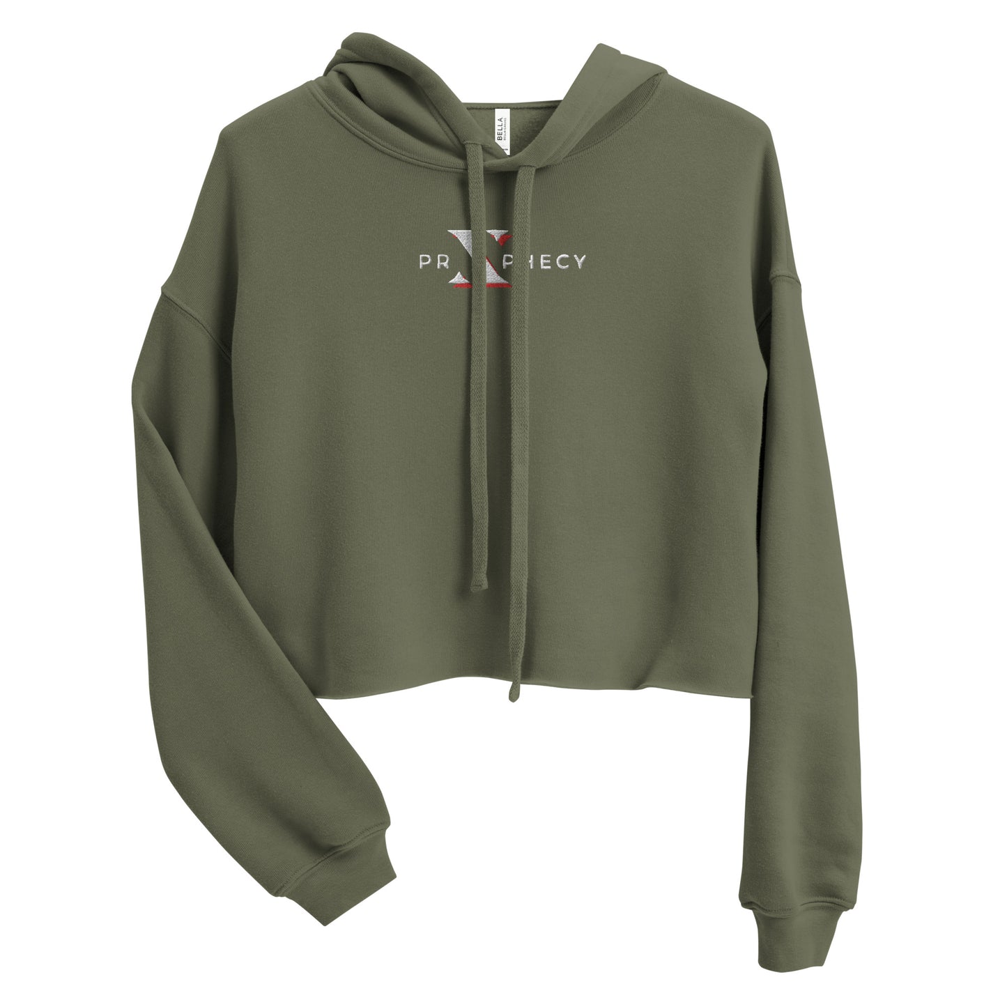 White "X" Prxphecy Crop Hoodie