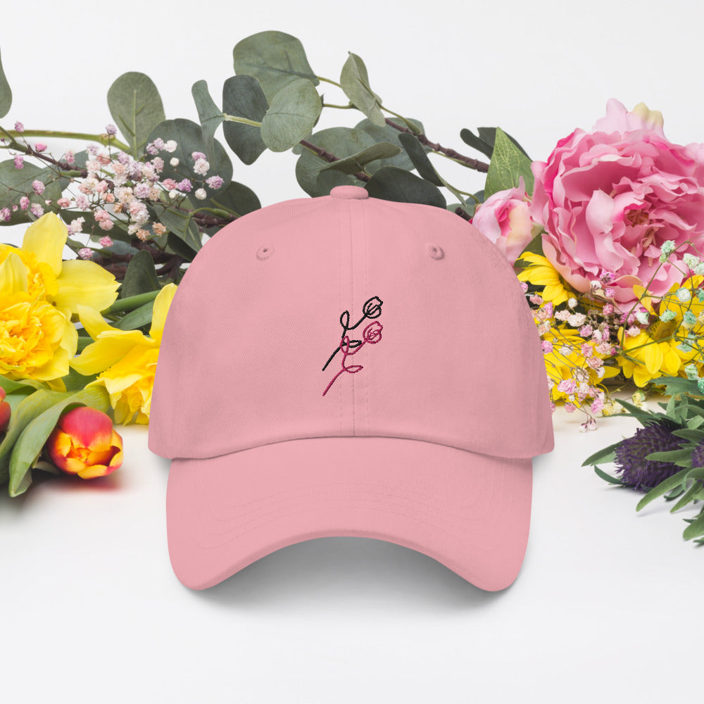 Pink Rose Logo Dad Hat