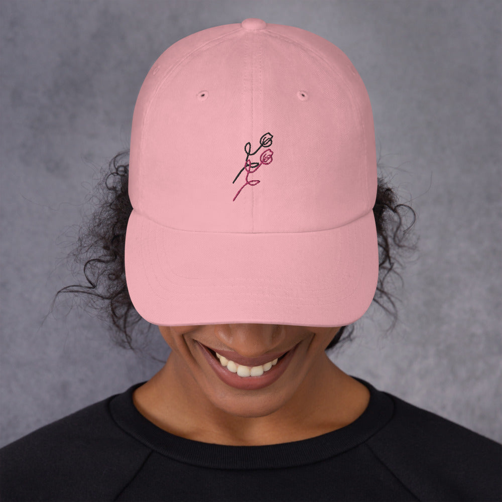 Pink Rose Logo Dad Hat