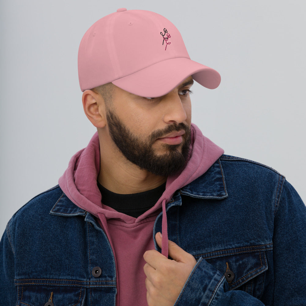 Pink Rose Logo Dad Hat