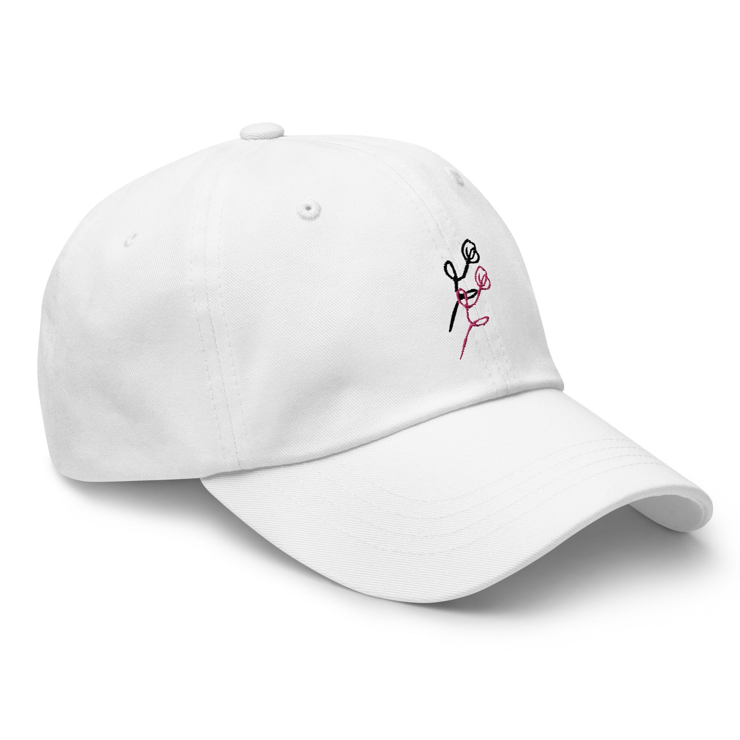 White Rose Dad Hat