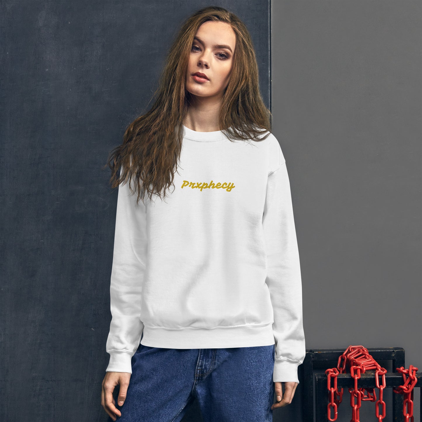 Prxphecy Gold Embroidered Unisex Sweatshirt