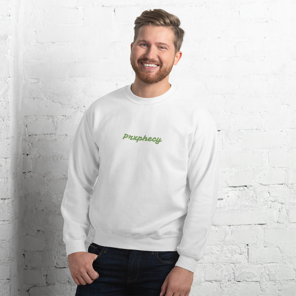 Prxphecy Kiwi Green Embroidered Unisex Sweatshirt