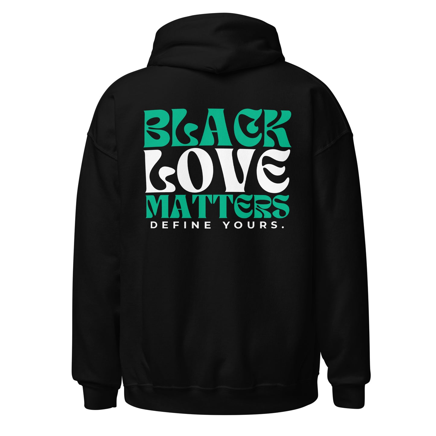 Black Love Matters Nigerian Flag Text Unisex Hoodie