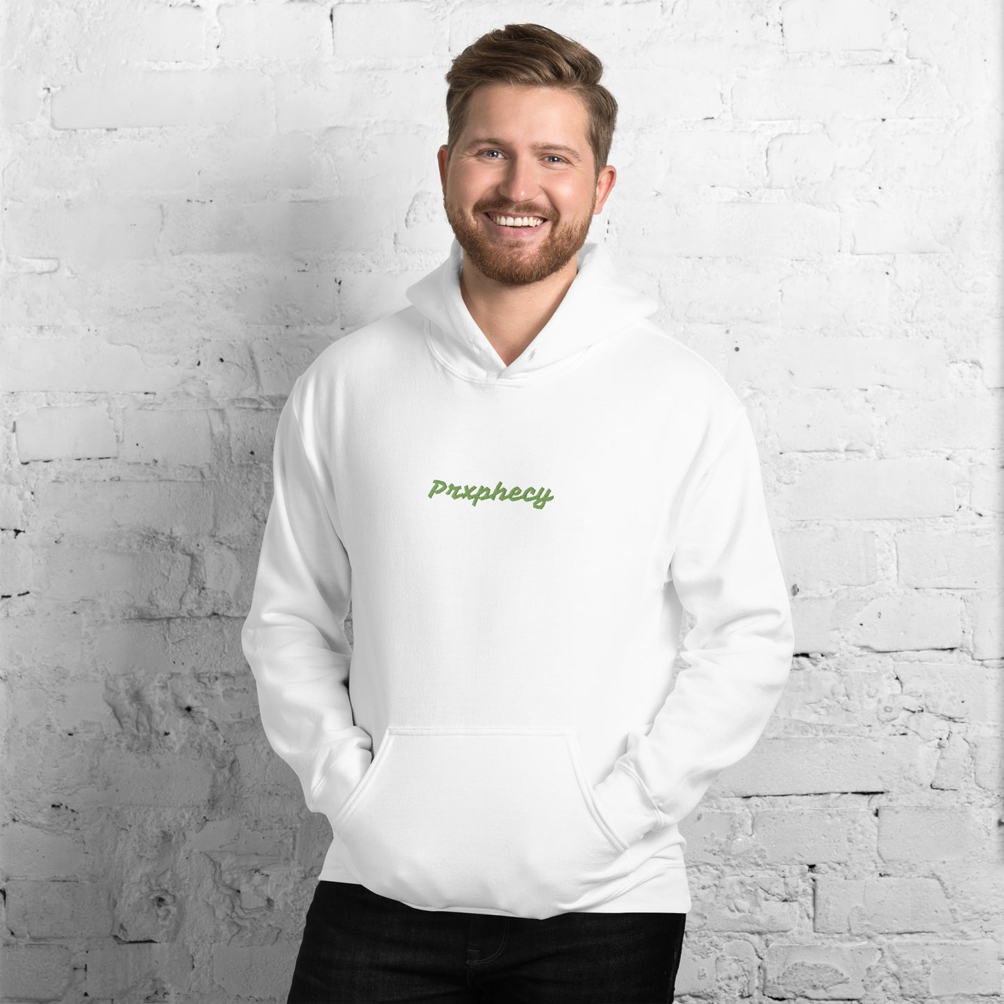 Prxphecy Kiwi Green Embroidered Unisex Hoodie
