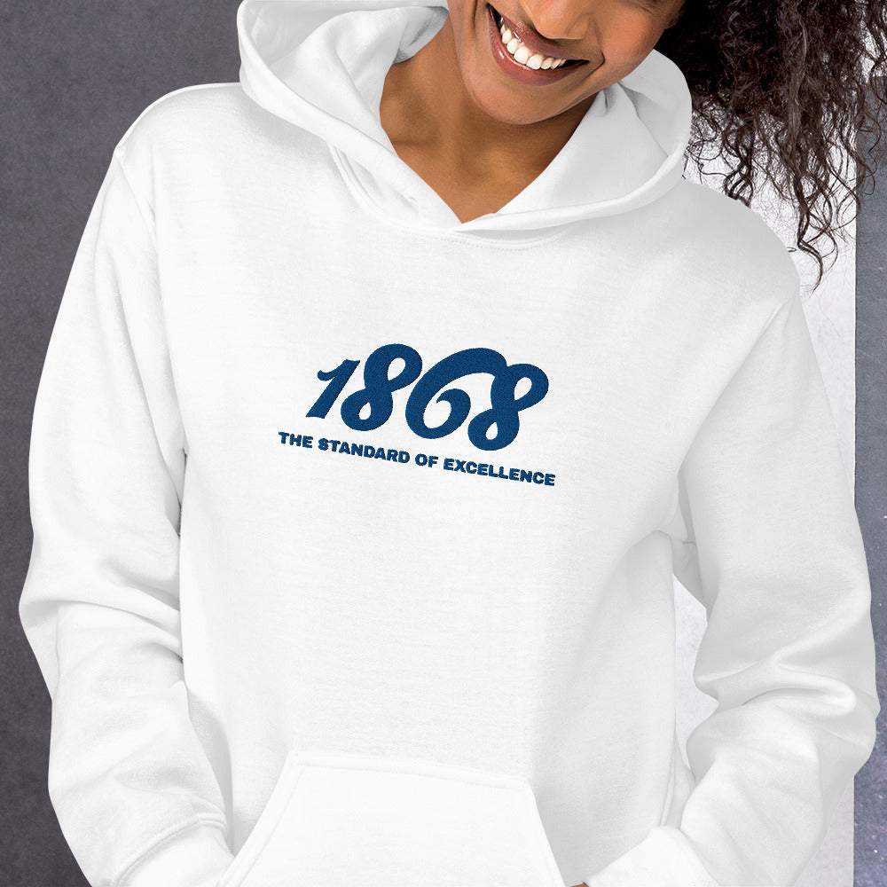 Hampton-Inspired 1868 Embroidered Unisex Hoodie