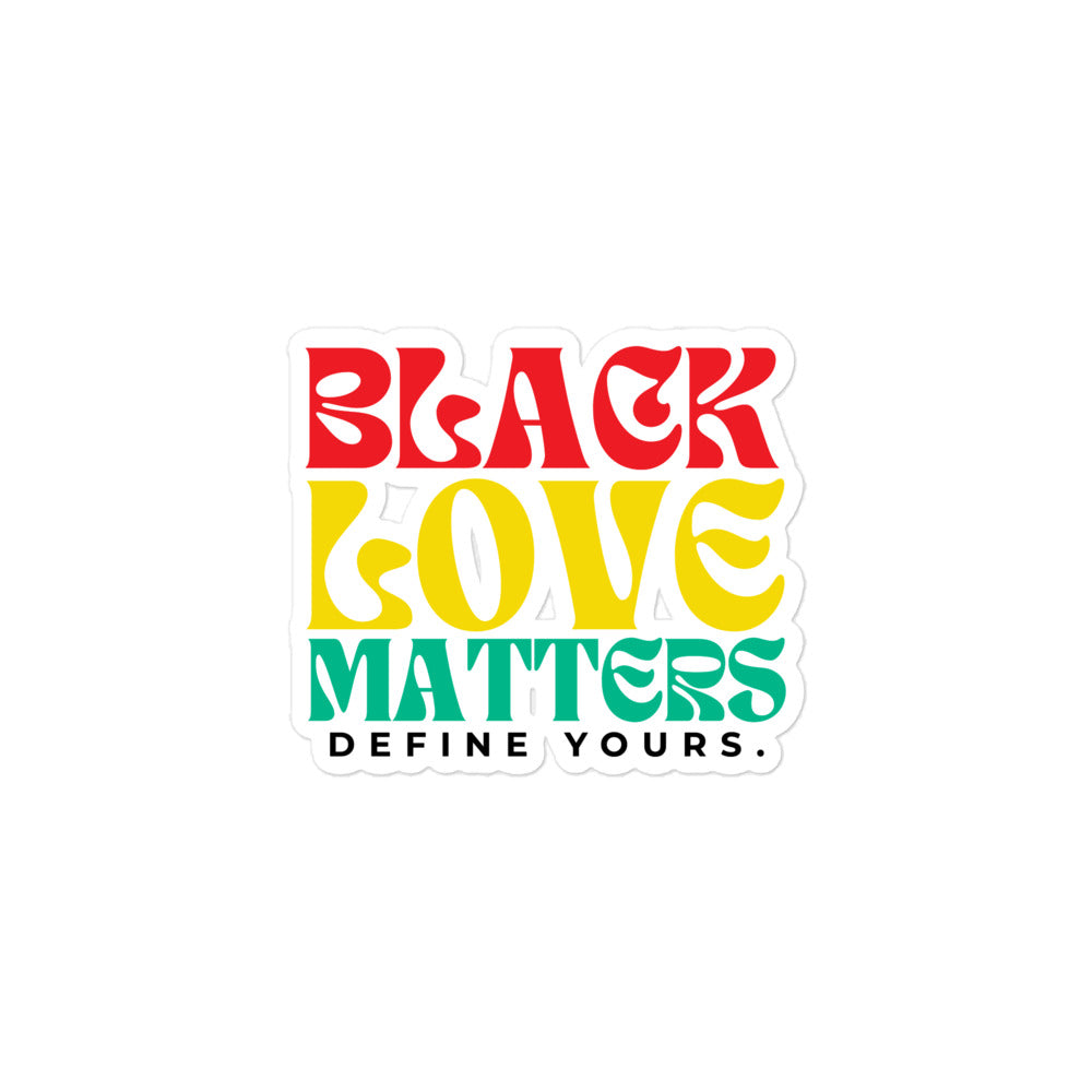 Black Love Matters Afro Sticker