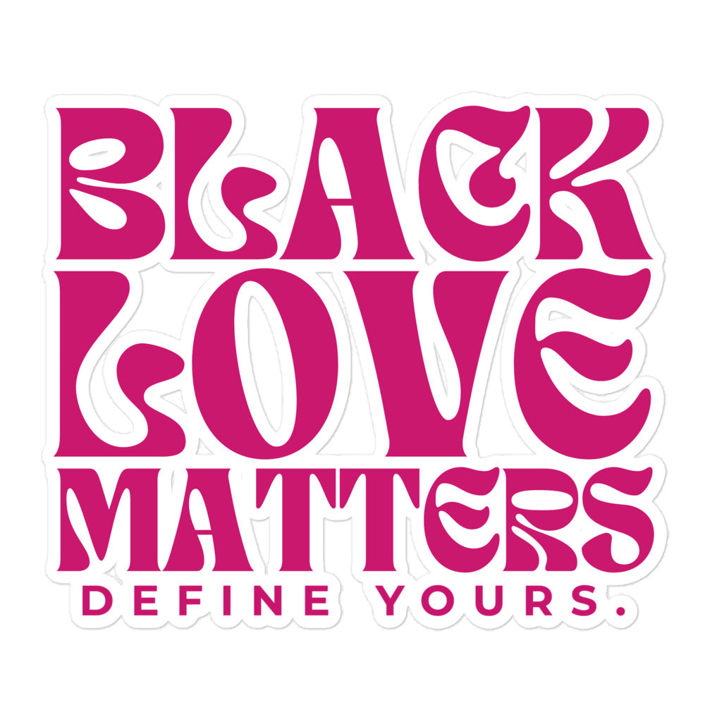Black Love Matters Pink Sticker