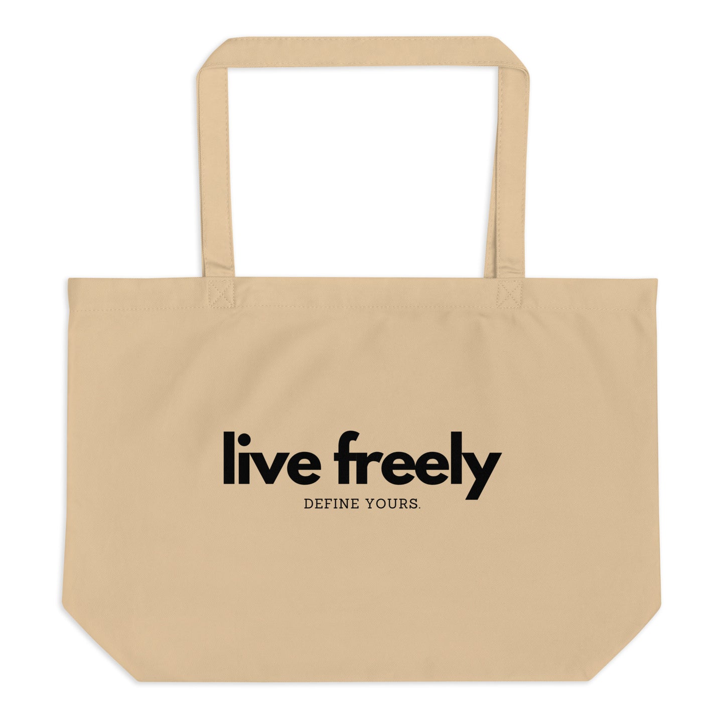 Live Freely Large Canvas Tote Bag