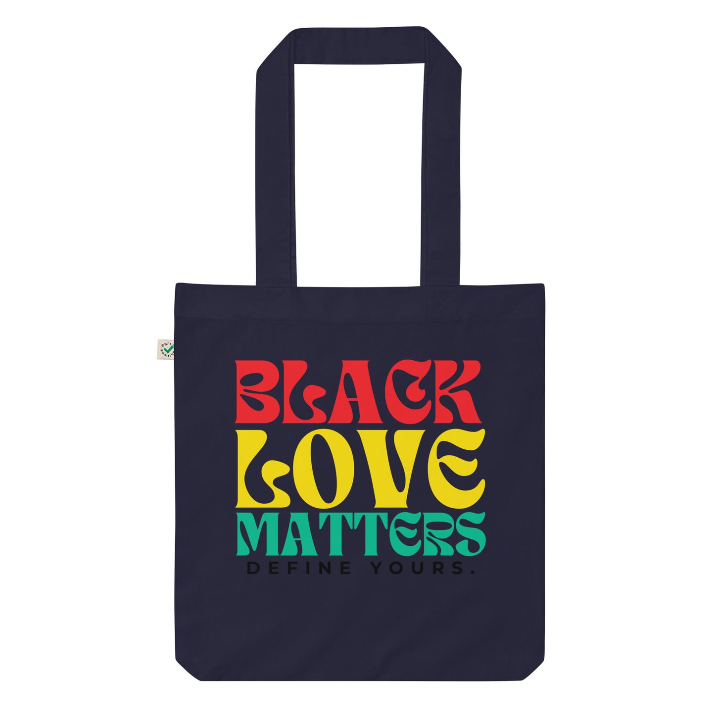 Black Love Matters Afro Text Tote Bag