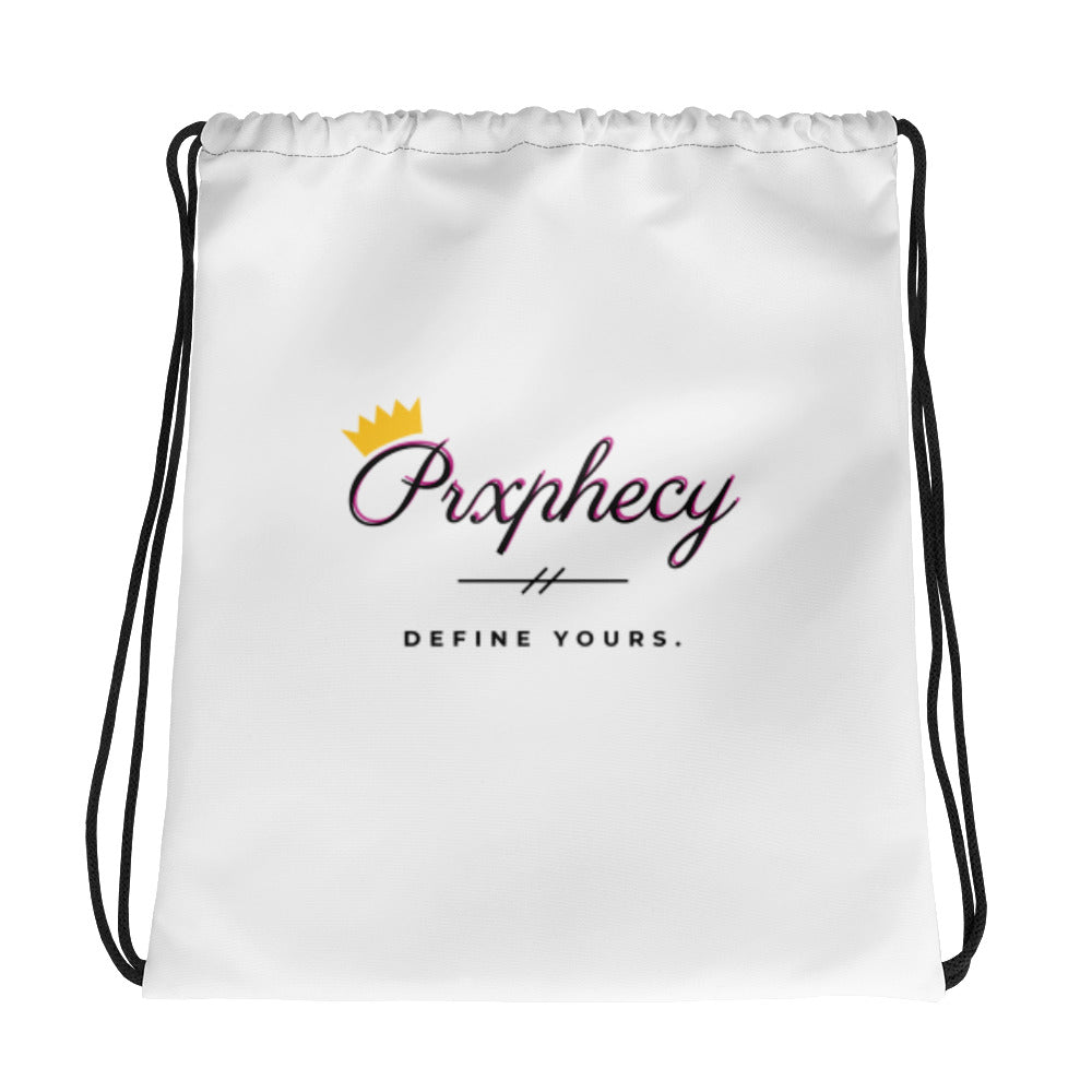 Prxphecy: White Drawstring Bag