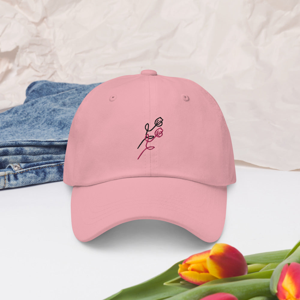 Pink Rose Logo Dad Hat