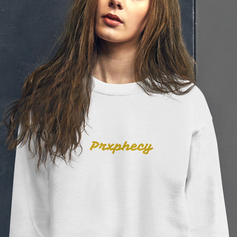 Prxphecy Gold Embroidered Unisex Sweatshirt