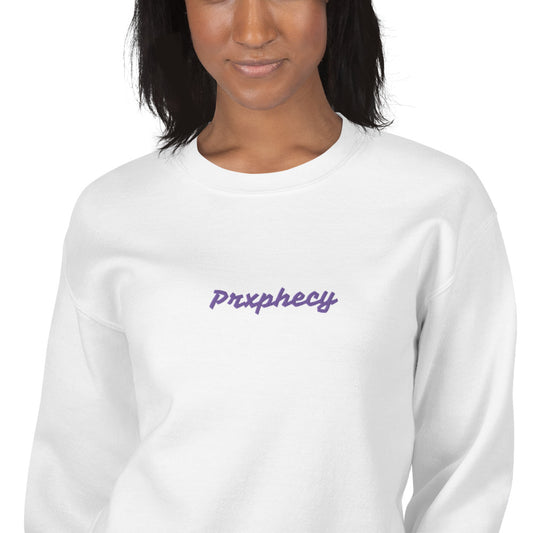 Prxphecy Purple Embroidered Unisex Sweatshirt