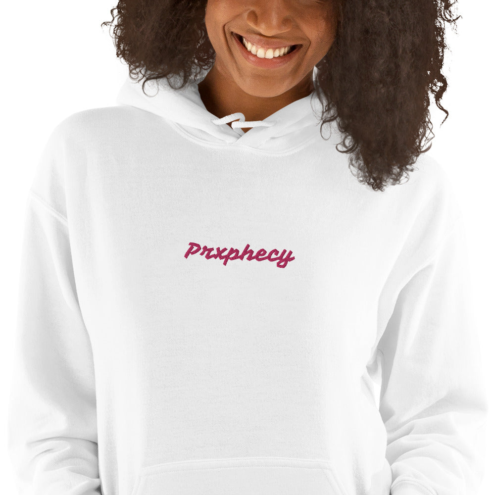 Prxphecy Pink Embroidered Unisex Hoodie